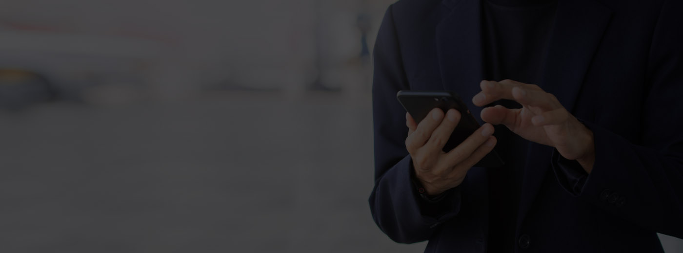 A man held a mobile phone