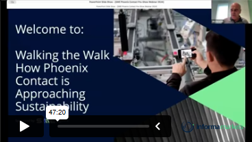 Webinar - Walking the Walk – How Phoenix Contact is Approaching Sustainability