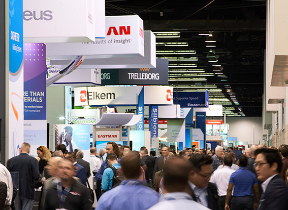 expo hall crowd of people view