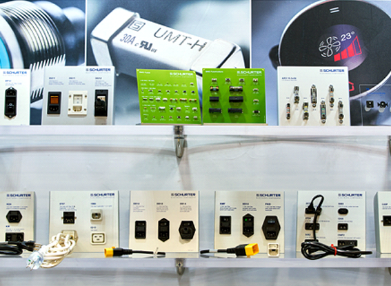 Products displaying on the show floor